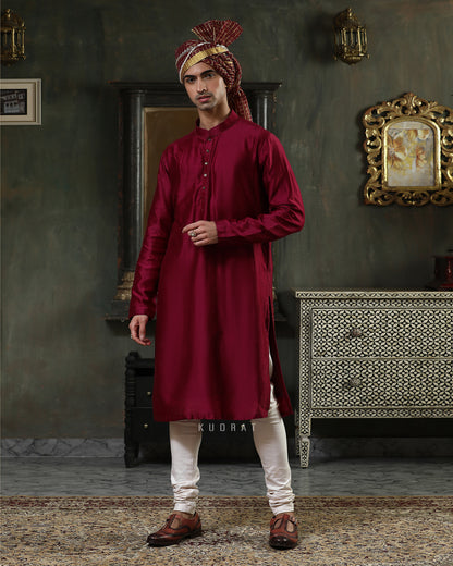 Regal Maroon Kurta Set