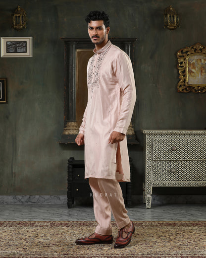 Rose Sheesh Embroidered Kurta Set