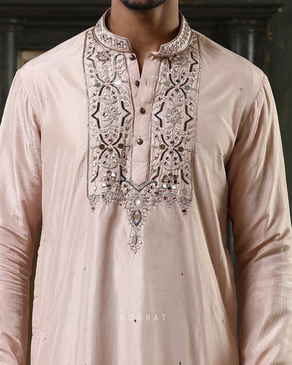 Rose Sheesh Embroidered Kurta Set