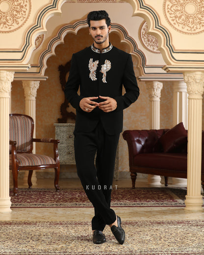 Baadal Paar Hand Embroidered Bandhgala Set