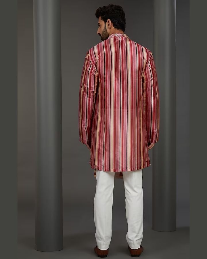 Amay Silk Elephant Embroidered Kurta