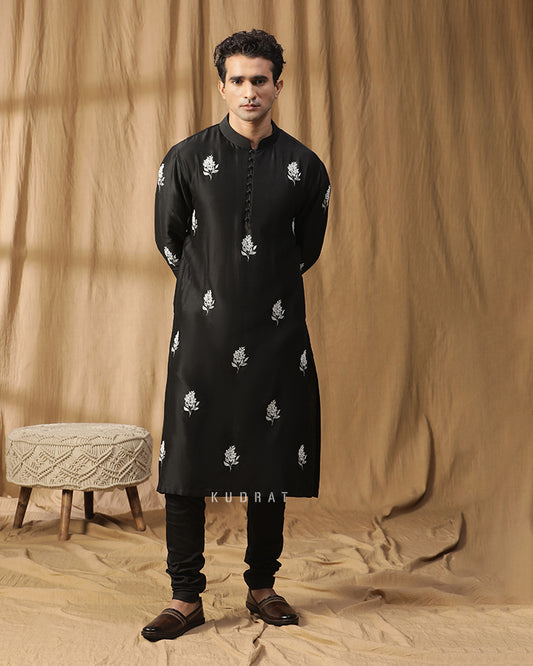 Midnight Bloom Kurta Set