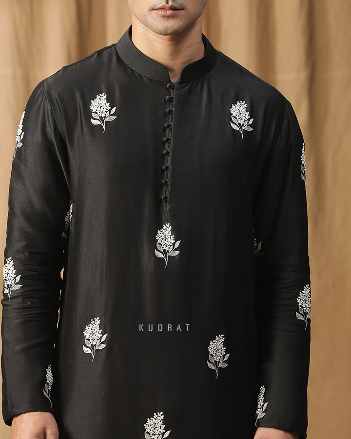 Midnight Bloom Kurta Set