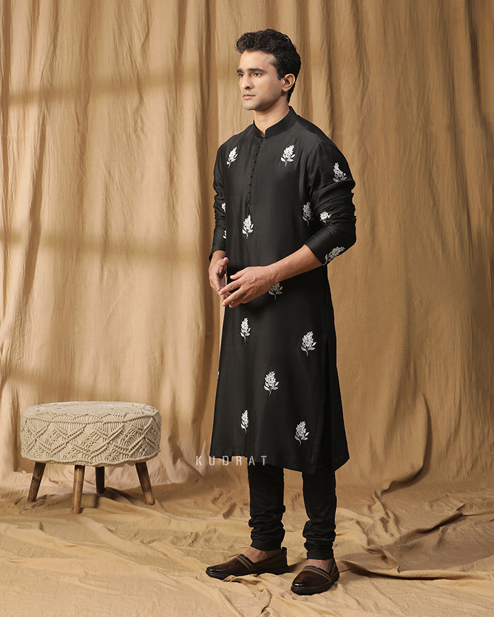 Midnight Bloom Kurta Set