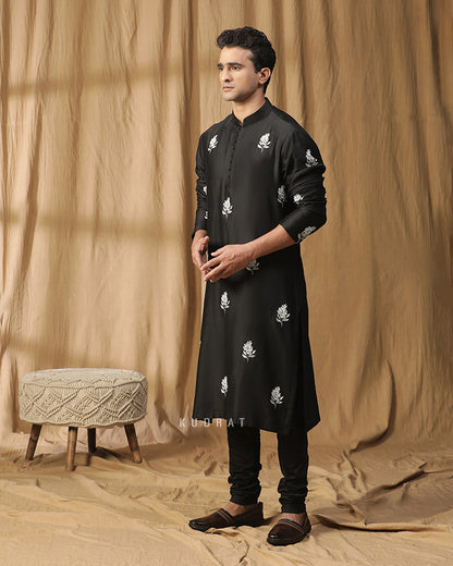 Midnight Bloom Kurta Set