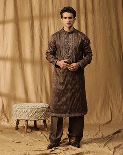 Hrishabh Hand Embroidered Kurta Jacket Set