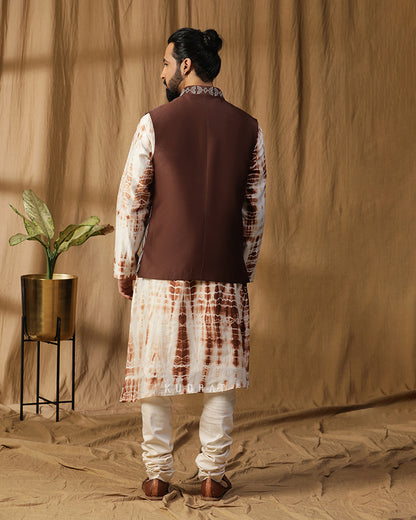 Rust Heritage Nehru Jacket Set