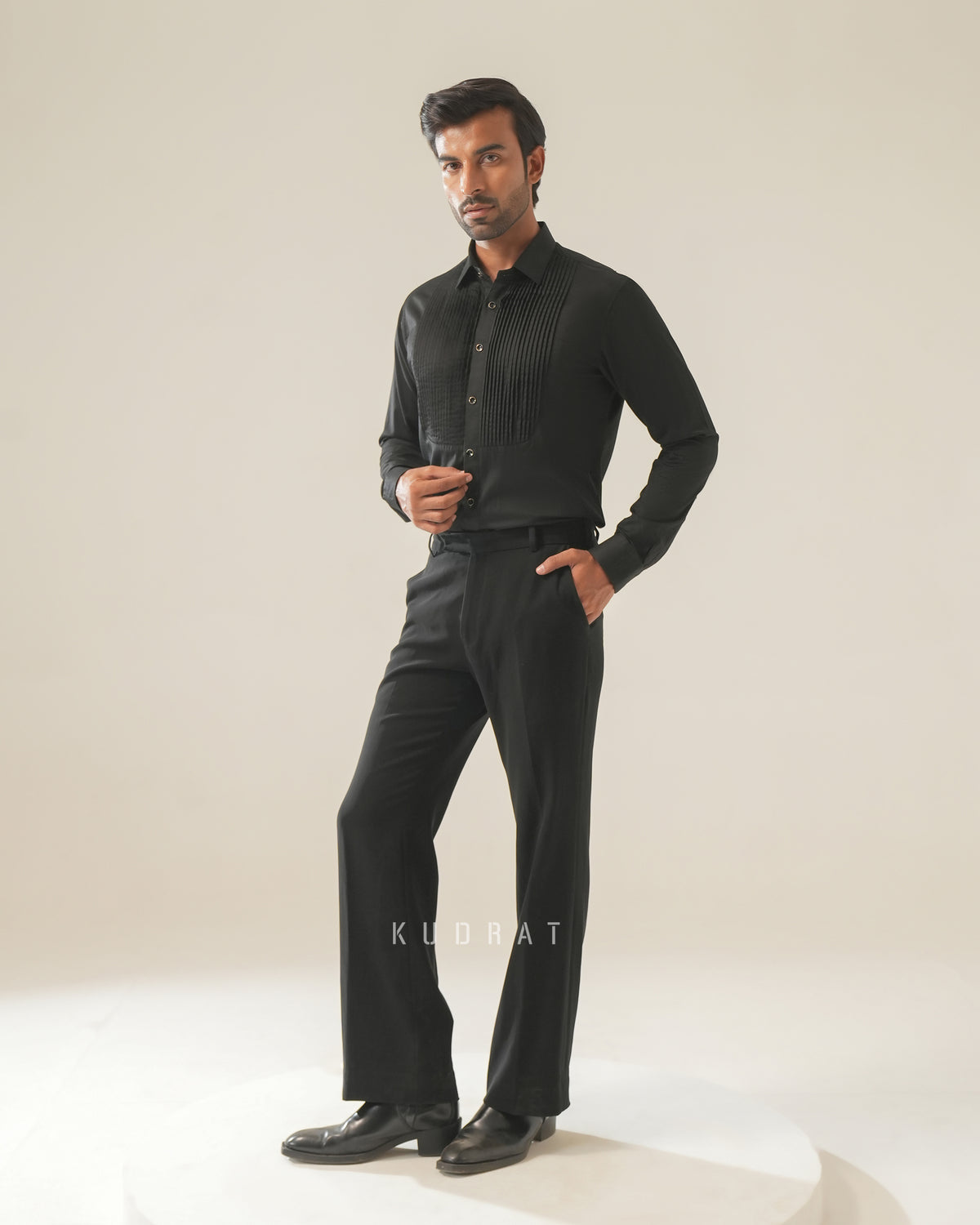 Pintex Black Shirt
