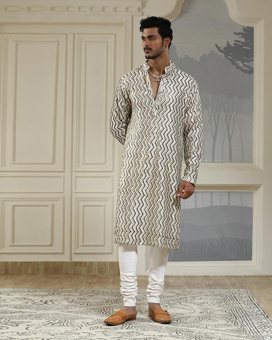 Nude resham kurta set