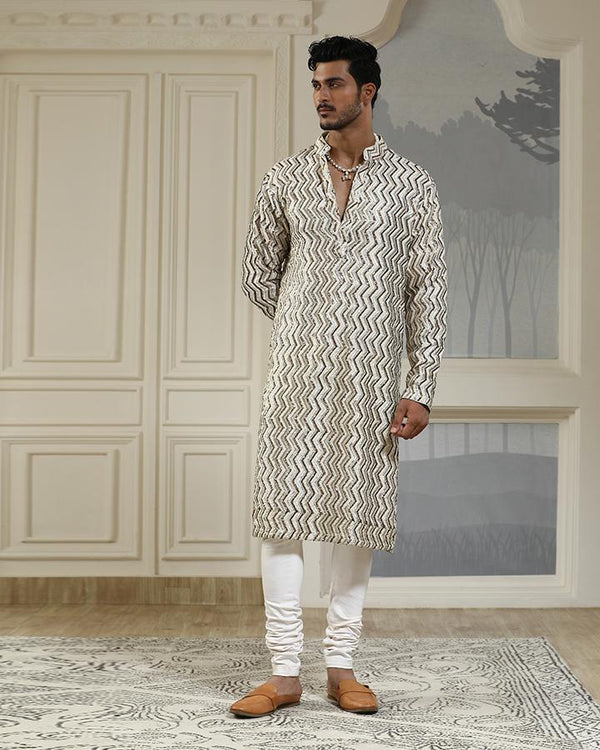 Nude resham kurta set