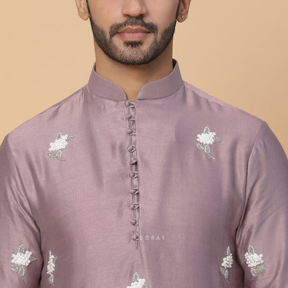 Lavender Bloom Kurta Set