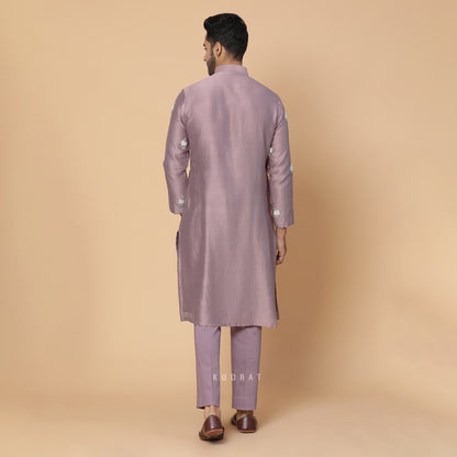 Lavender Bloom Kurta Set