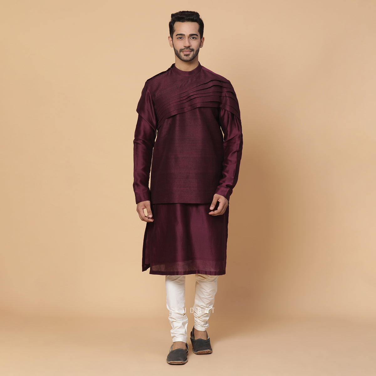 Mehroon Raag Kurta Set