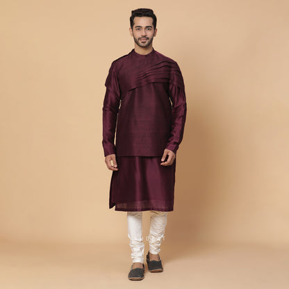 Mehroon Raag Kurta Set