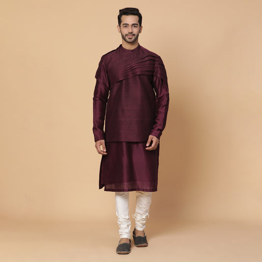 Mehroon Raag Kurta Set
