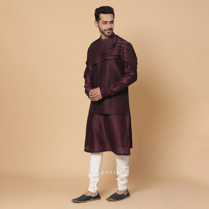 Mehroon Raag Kurta Set