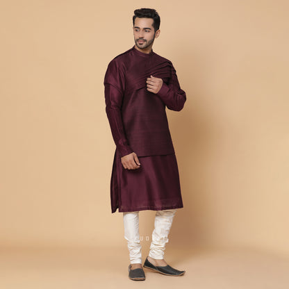 Mehroon Raag Kurta Set
