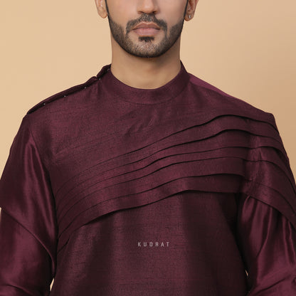 Mehroon Raag Kurta Set