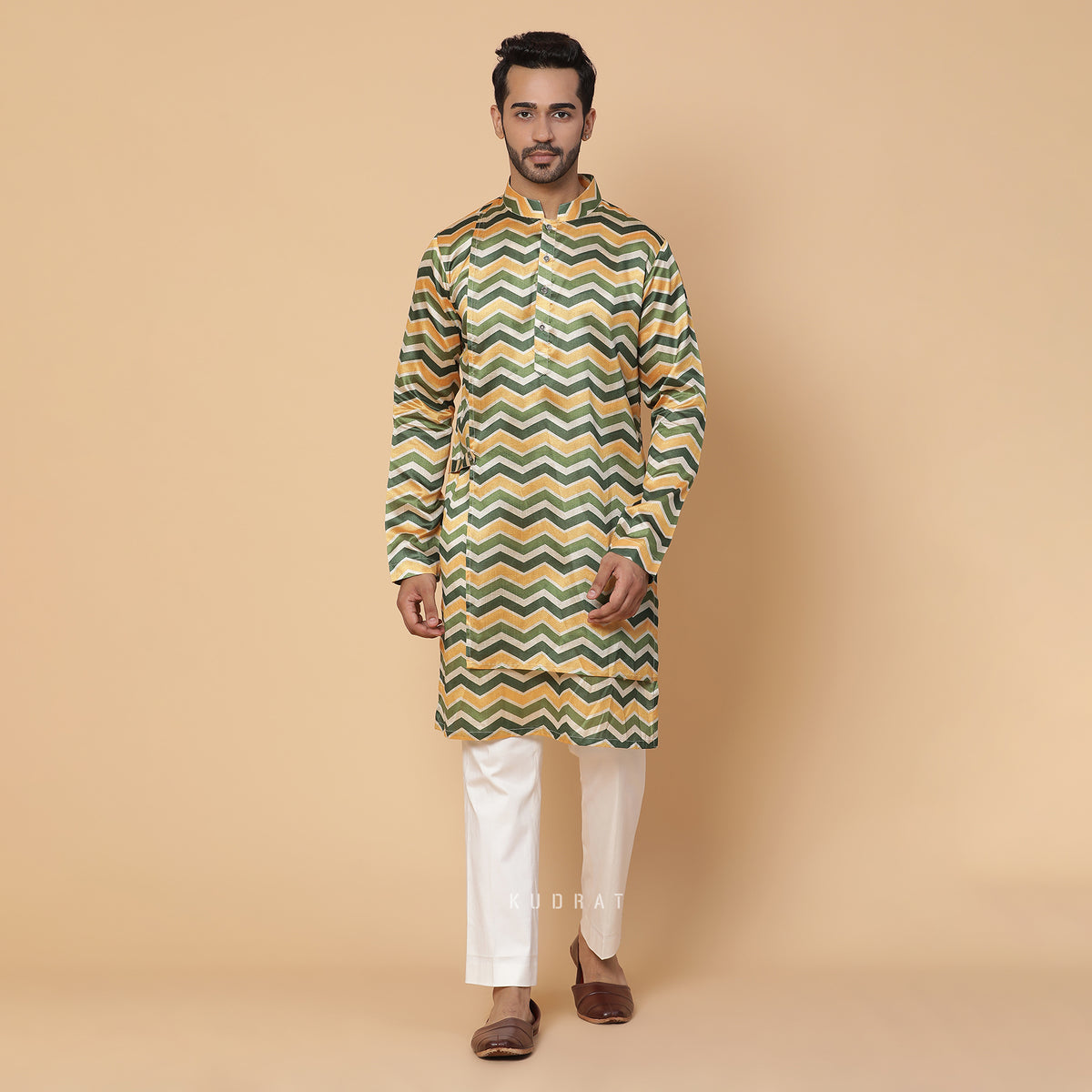 Chevron Silk Kurta
