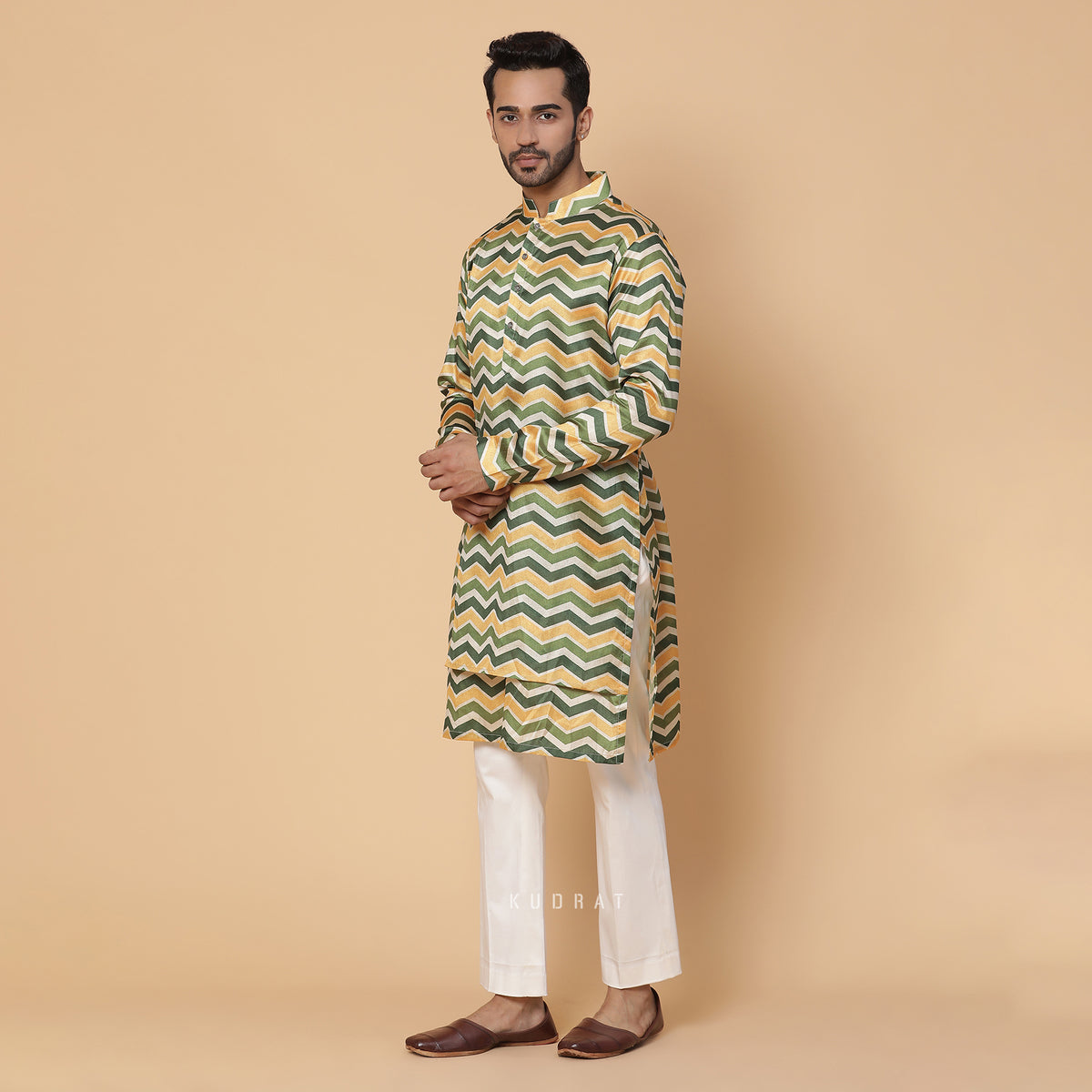 Chevron Silk Kurta