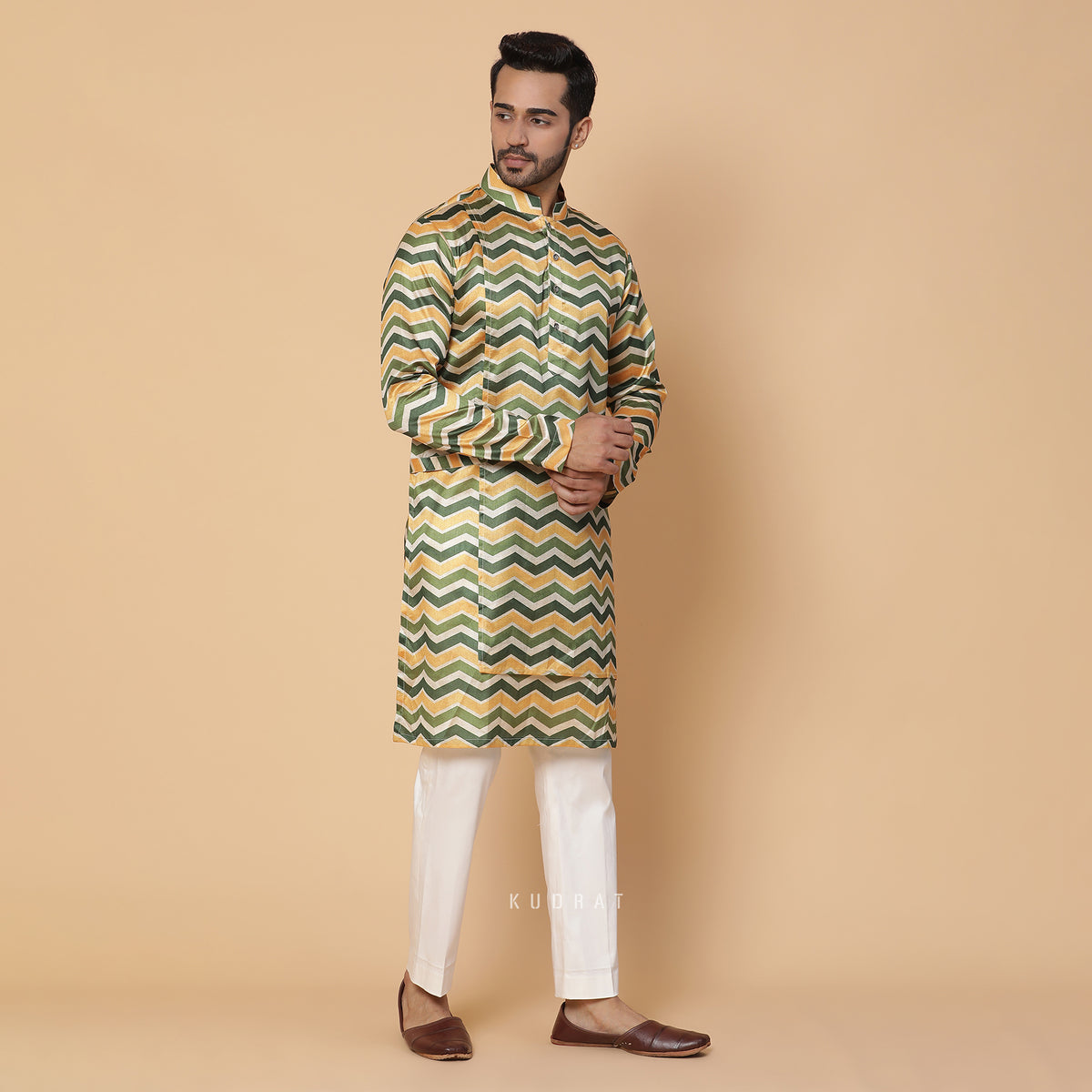 Chevron Silk Kurta