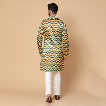 Chevron Silk Kurta