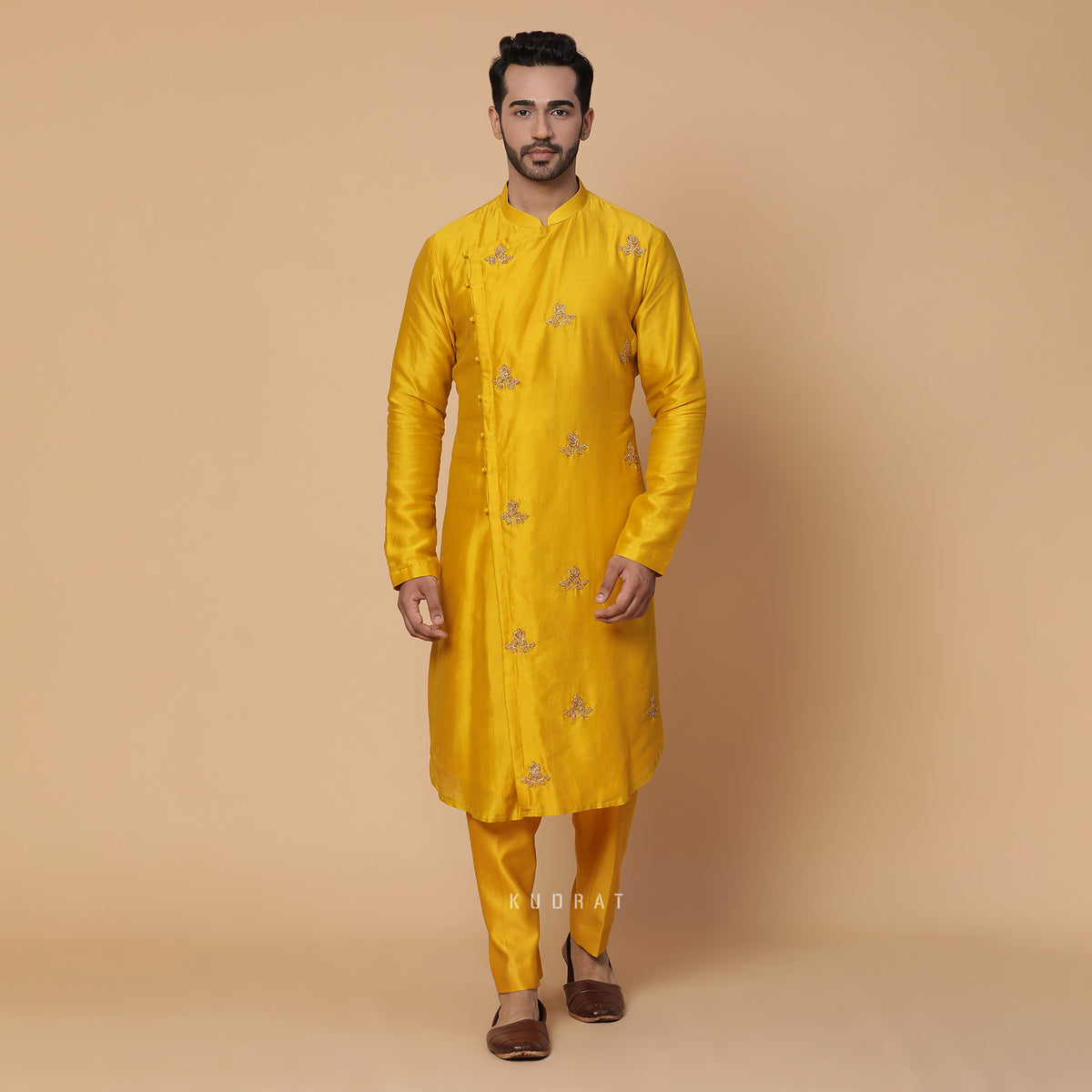 Mustard Teer Kurta Set