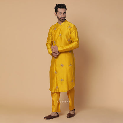 Mustard Teer Kurta Set