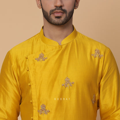 Mustard Teer Kurta Set