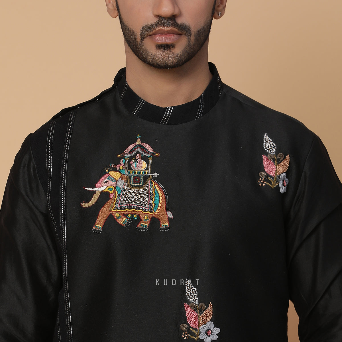 Black Airawat Kurta Set