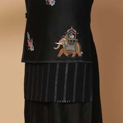 Black Airawat Kurta Set