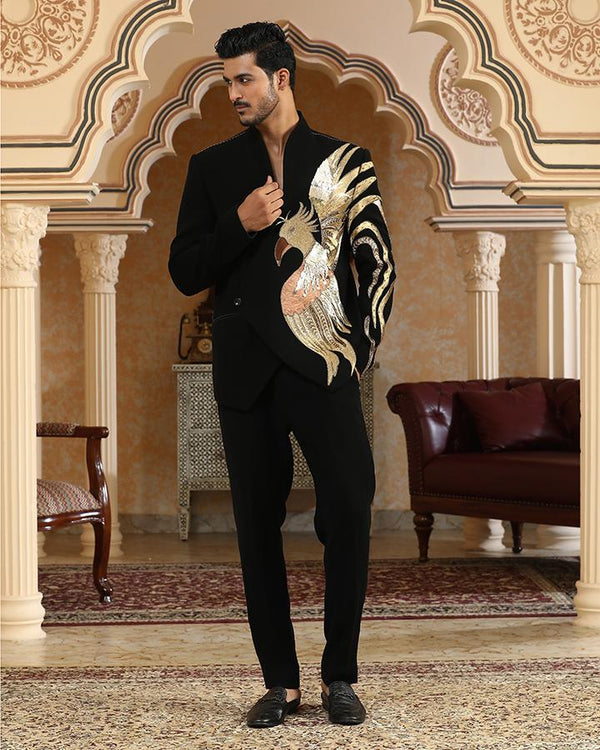 Sworn eagle embroidered suit set