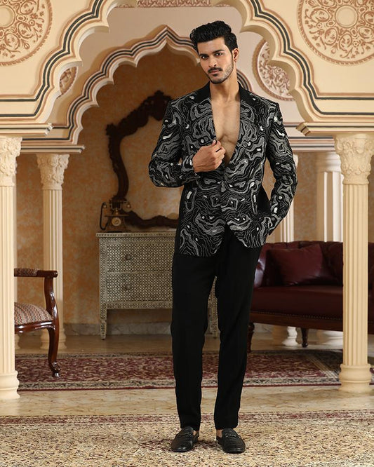 Sheersagar embroidered suit set