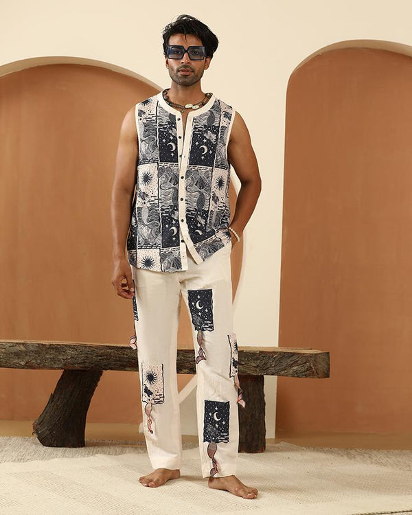 Celestial mermaid printed co ord set